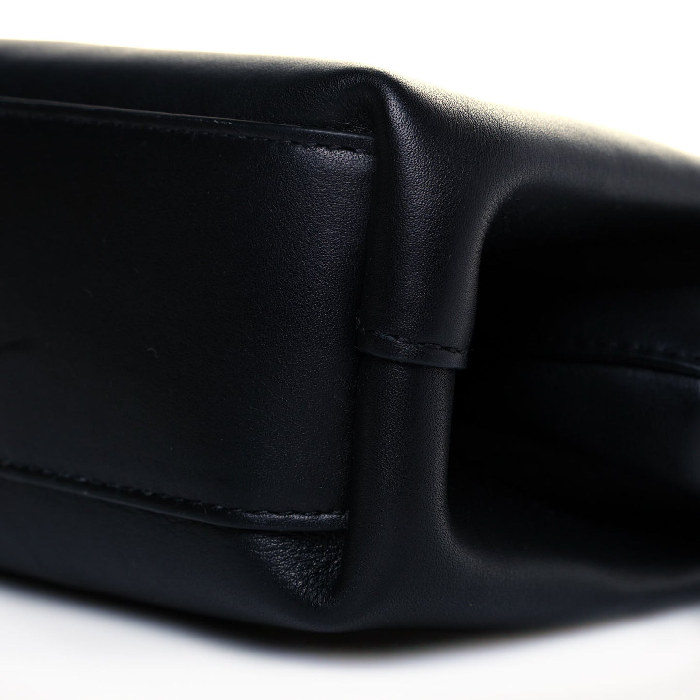 Calfskin Small The Point Triangle Bag Black