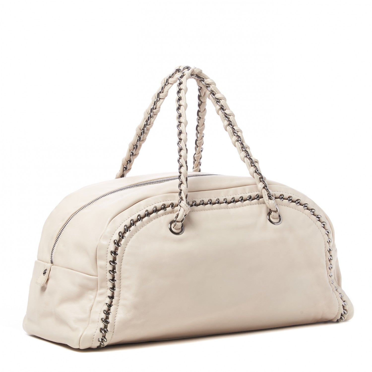 Chanel Smooth Calfskin Large Luxe Ligne Bowler Light Beige 2 of 9