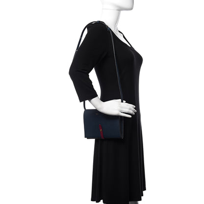 Celine Grained Calfskin Clutch On Strap Bag Steel Blue 2 of 9