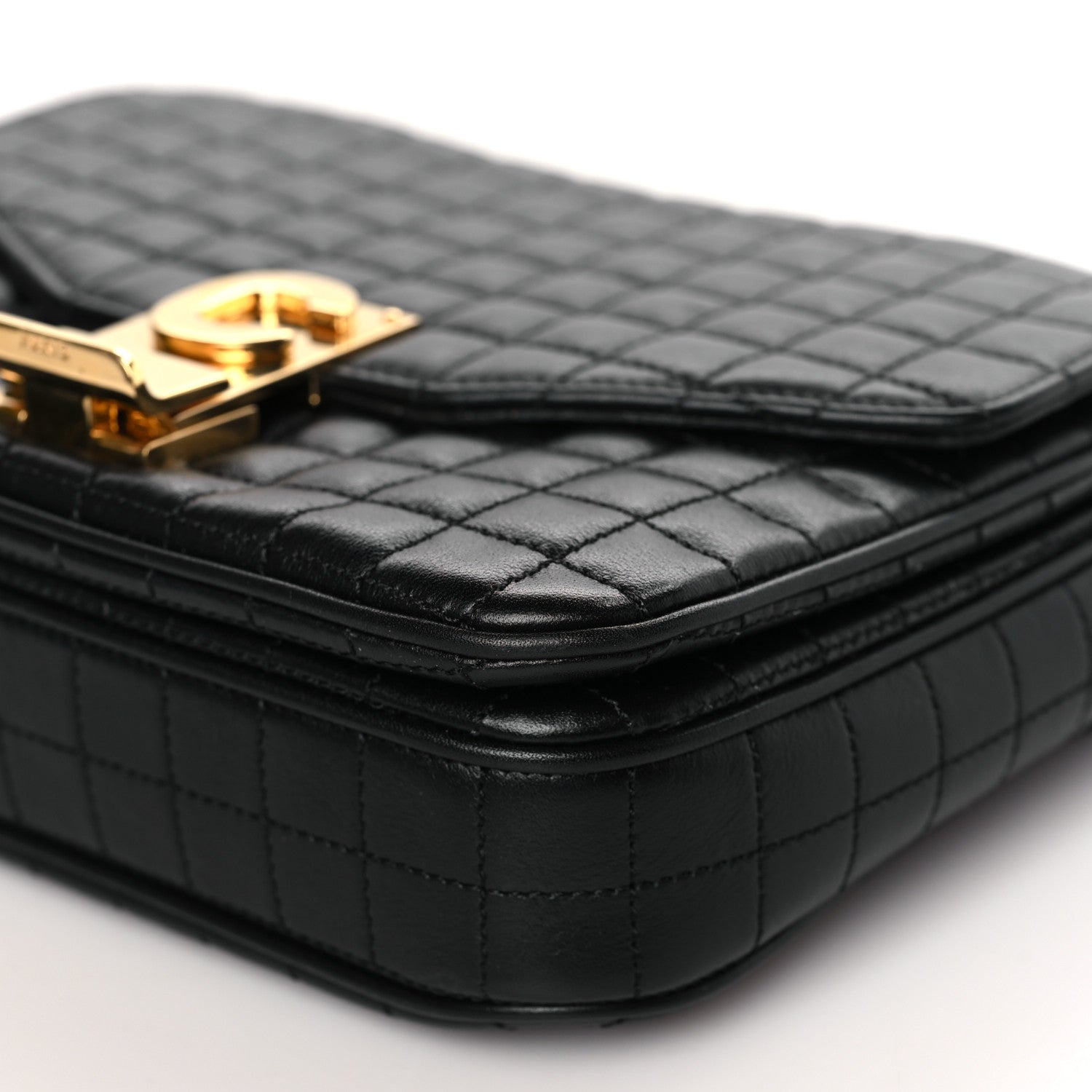 Celine Calfskin Quilted Small C Bag Black 9 of 10