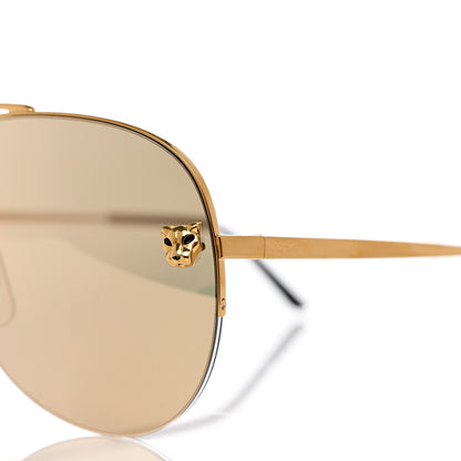 Cartier Santos de Cartier Aviator Sunglasses CT0065S Gold 7 of 8