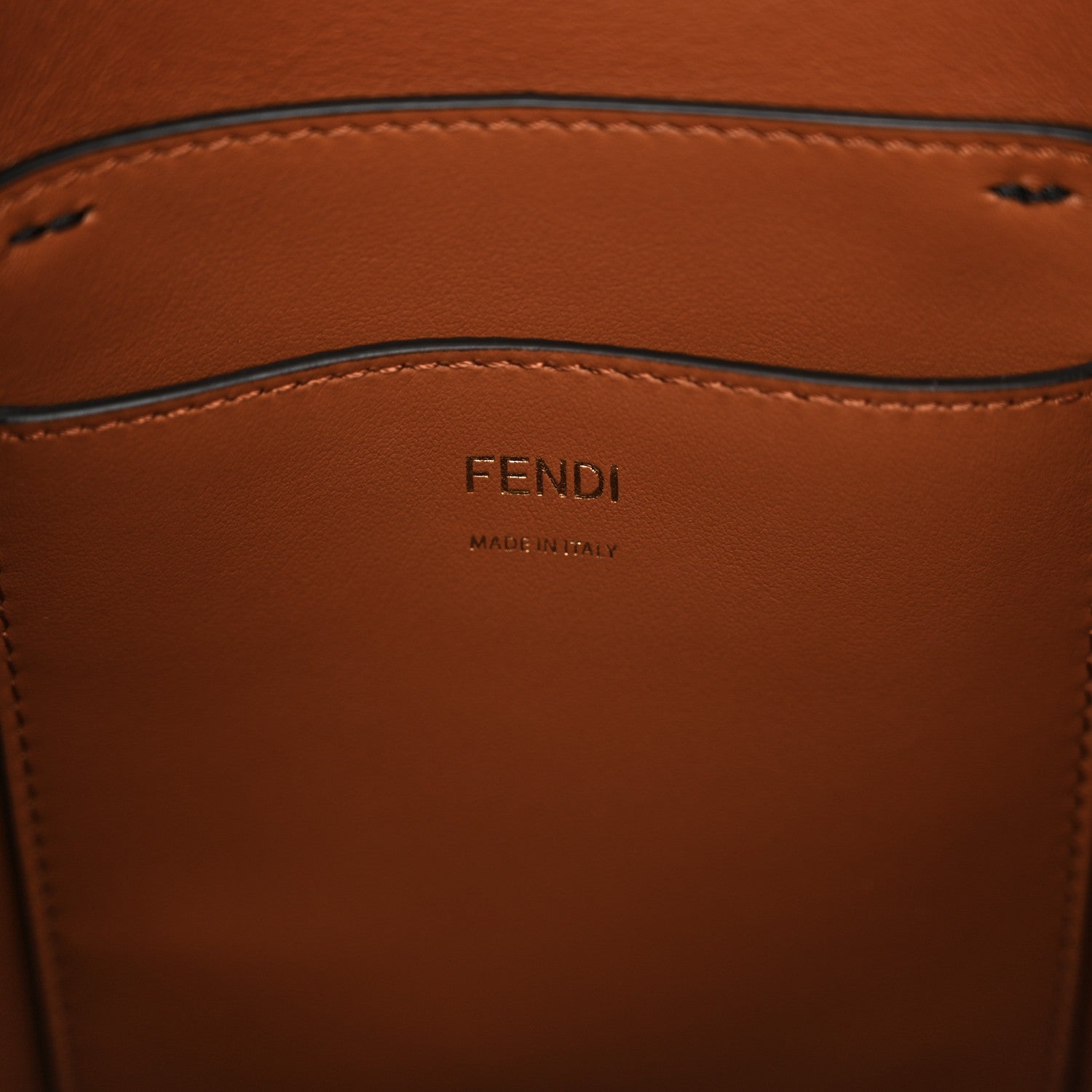 Fendi Vitello Grace F is Fendi Stamp Patch Perforated Small Mon Tresor Bucket Bag Black 6 of 9