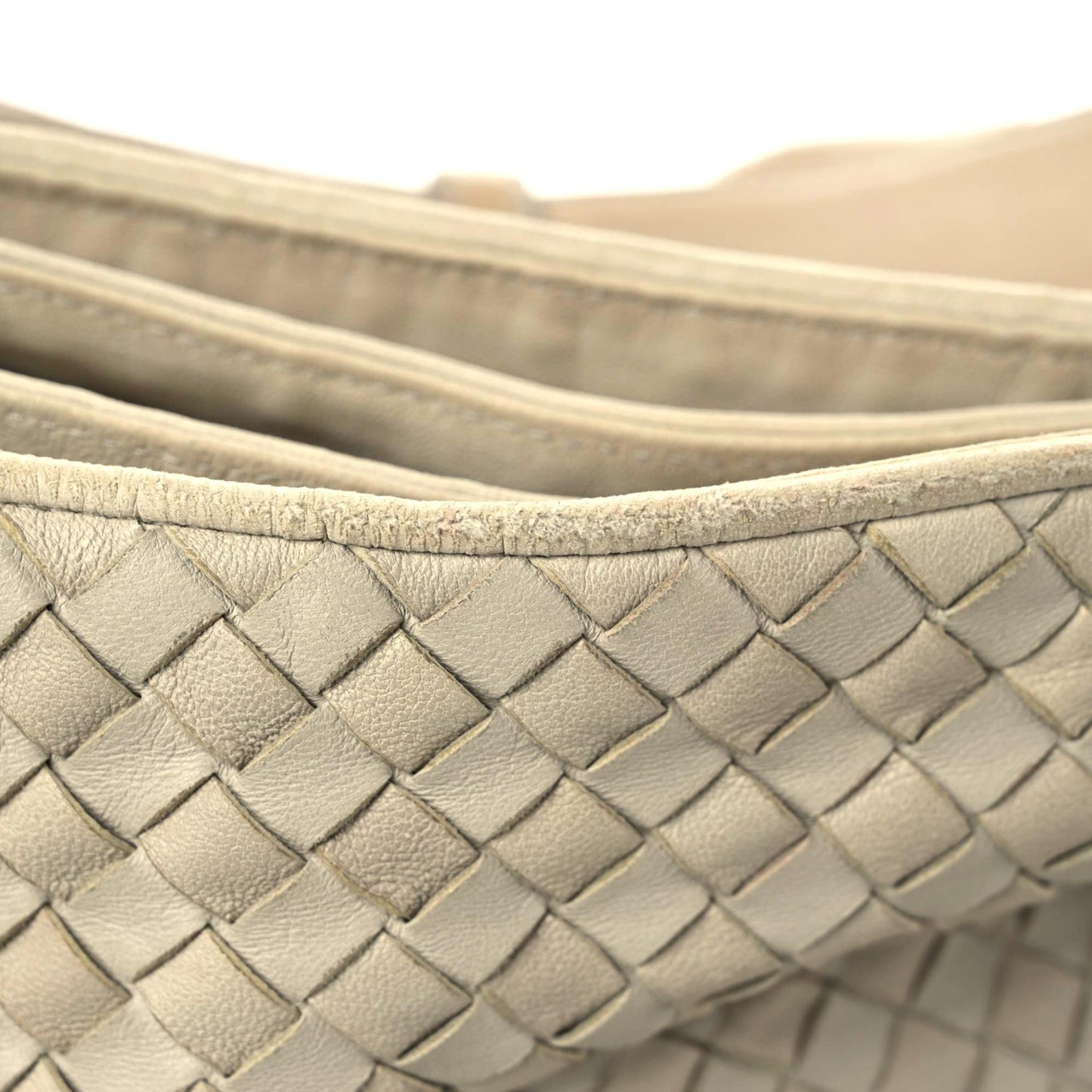 Nappa Intrecciato Duette Shoulder Bag Marmo