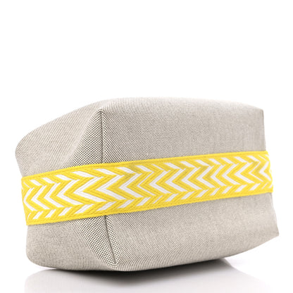 Hermes Canvas Small Bride-A-Brac Pouch Natural Jaune Citron 4 of 8