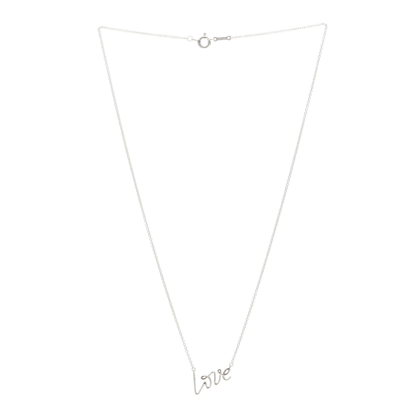 Sterling Silver Paloma Picasso Graffiti Love Pendant Necklace