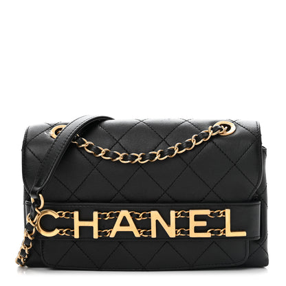 Chanel Calfskin Quilted Small Enchained Flap Black 1 of 12