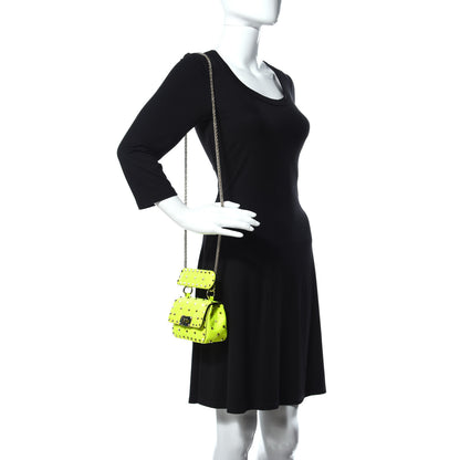 Valentino Garavani Calfskin Micro Rockstud Spike Shoulder Bag Lime 2 of 11