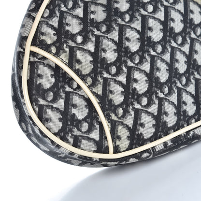 Christian Dior Monogram Mini Saddle Pochette White Black 9 of 9