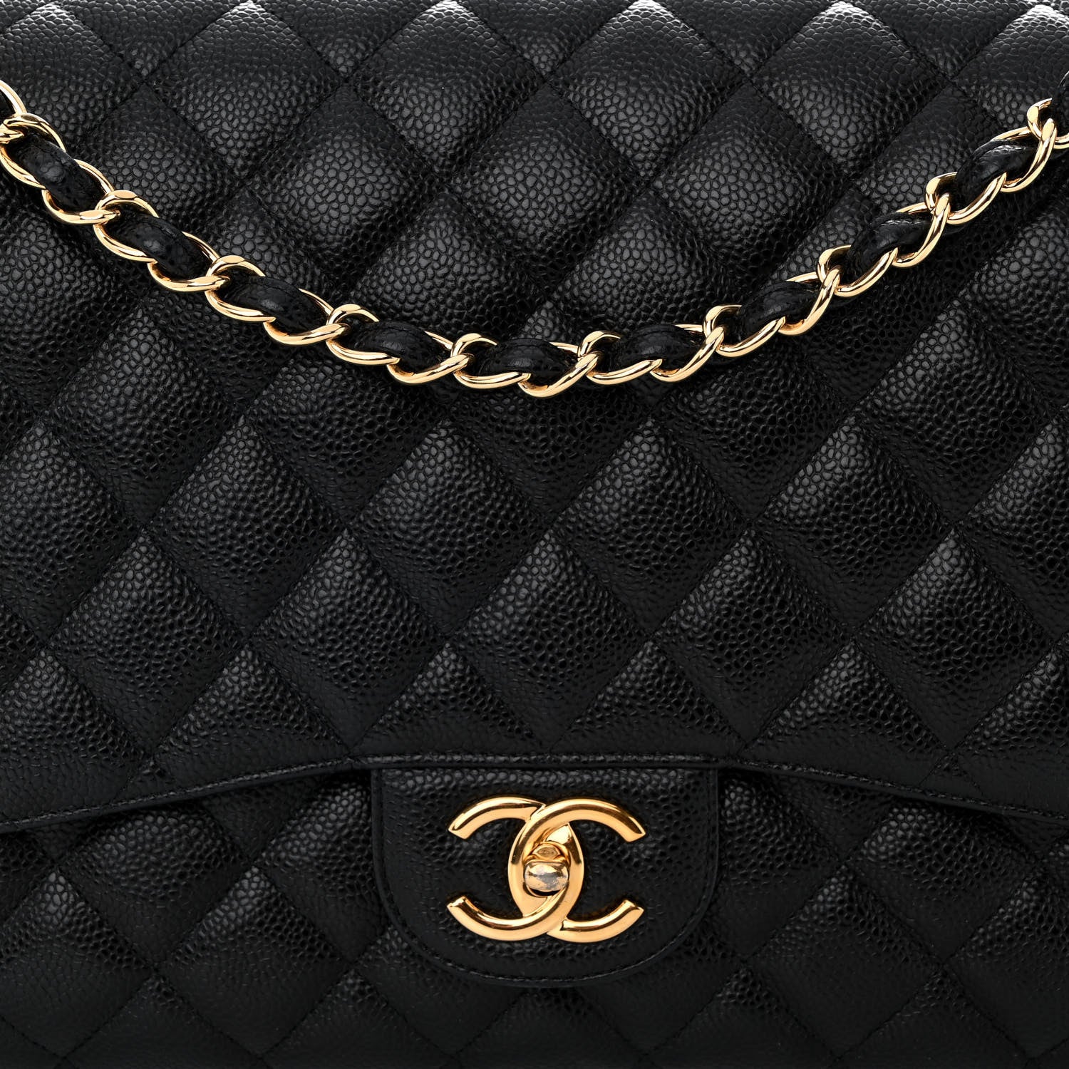 Chanel Caviar Quilted Maxi Double Flap Black 8 of 10