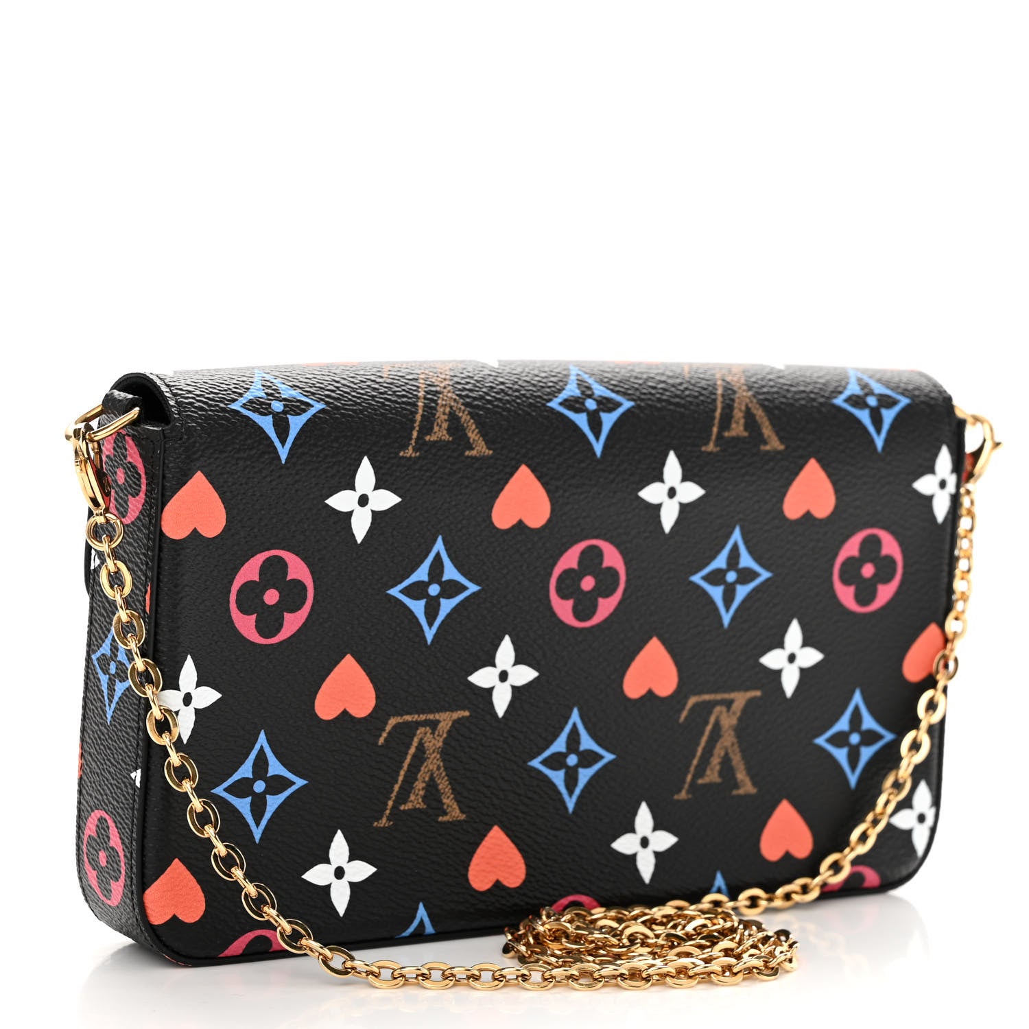 Louis Vuitton Game On Felicie Chain Wallet Black 4 of 10