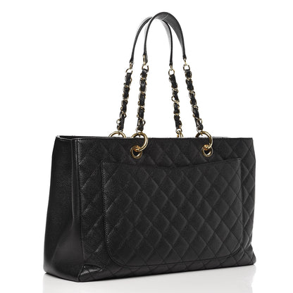 Chanel Caviar Quilted XL Grand Shopping Tote GST Black 3 of 11