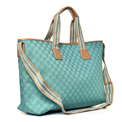 Gucci Monogram Travel Bag Beige Green 2 of 6