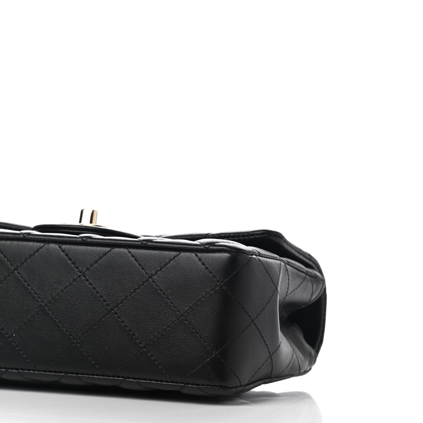 Lambskin Quilted Mini Rectangular Flap Black