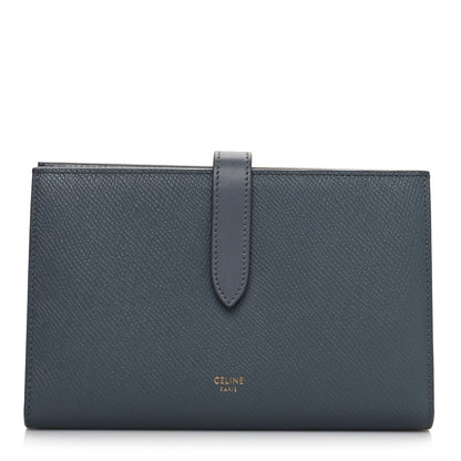 Celine Grained Calfskin Large Multifunction Strap Wallet Medium Grey 1 of 8
