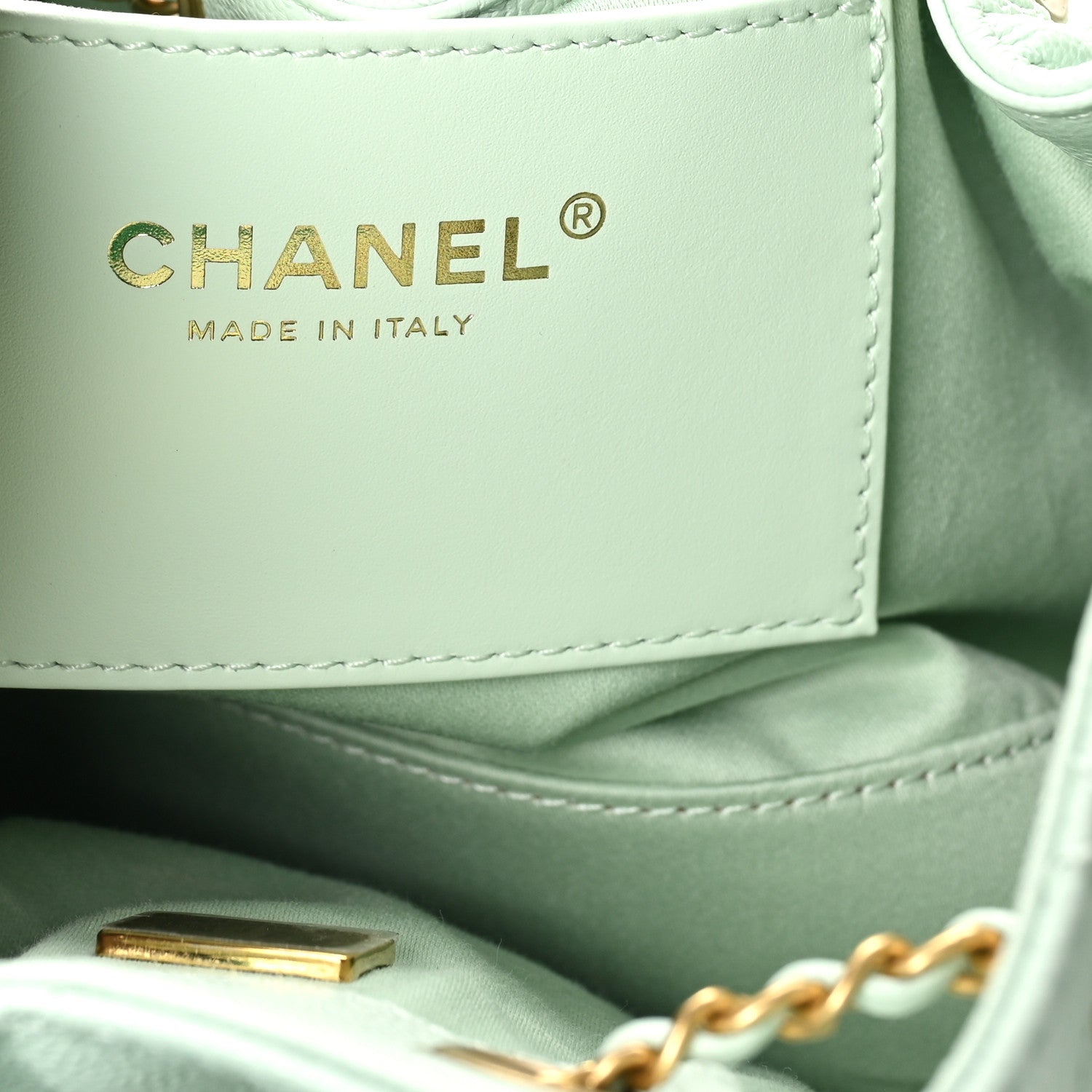 Chanel Caviar Quilted Small Chanel 25 Handbag Light Green 6 of 10