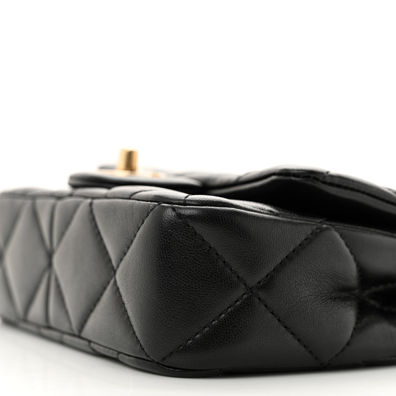 Chanel Lambskin Quilted Pearl Small Flap Black 10 of 11