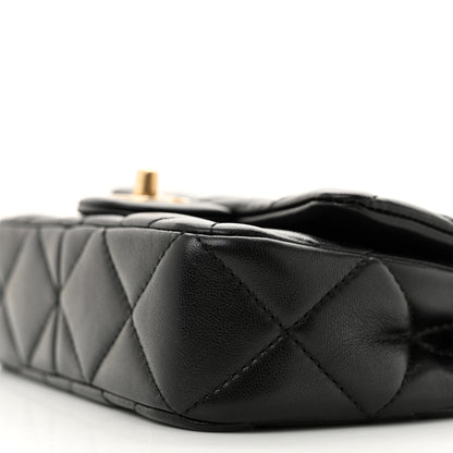 Chanel Lambskin Quilted Pearl Small Flap Black 10 of 11