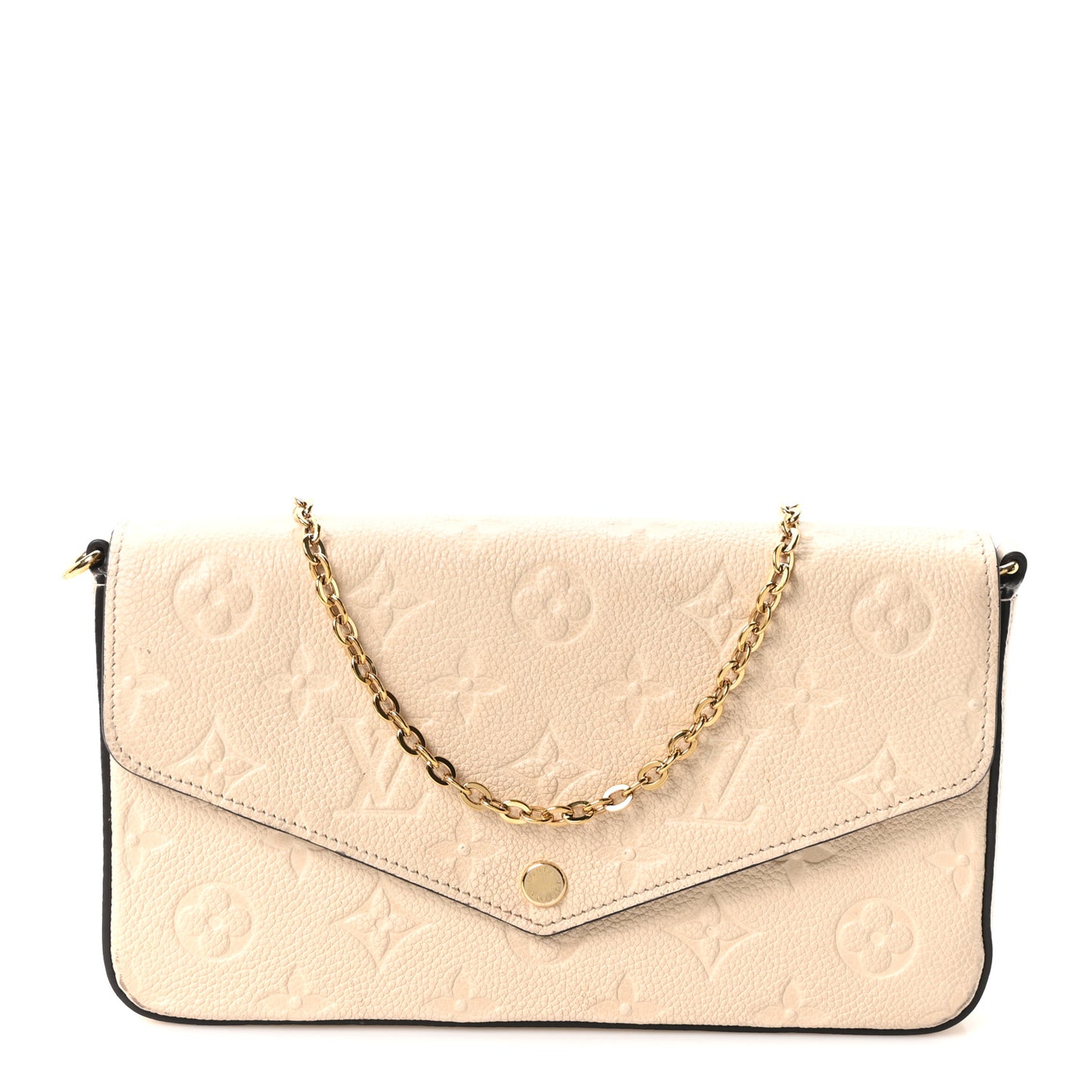 Empreinte Pochette Felicie Chain Wallet Cream