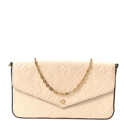 Louis Vuitton Empreinte Pochette Felicie Chain Wallet Cream 1 of 12