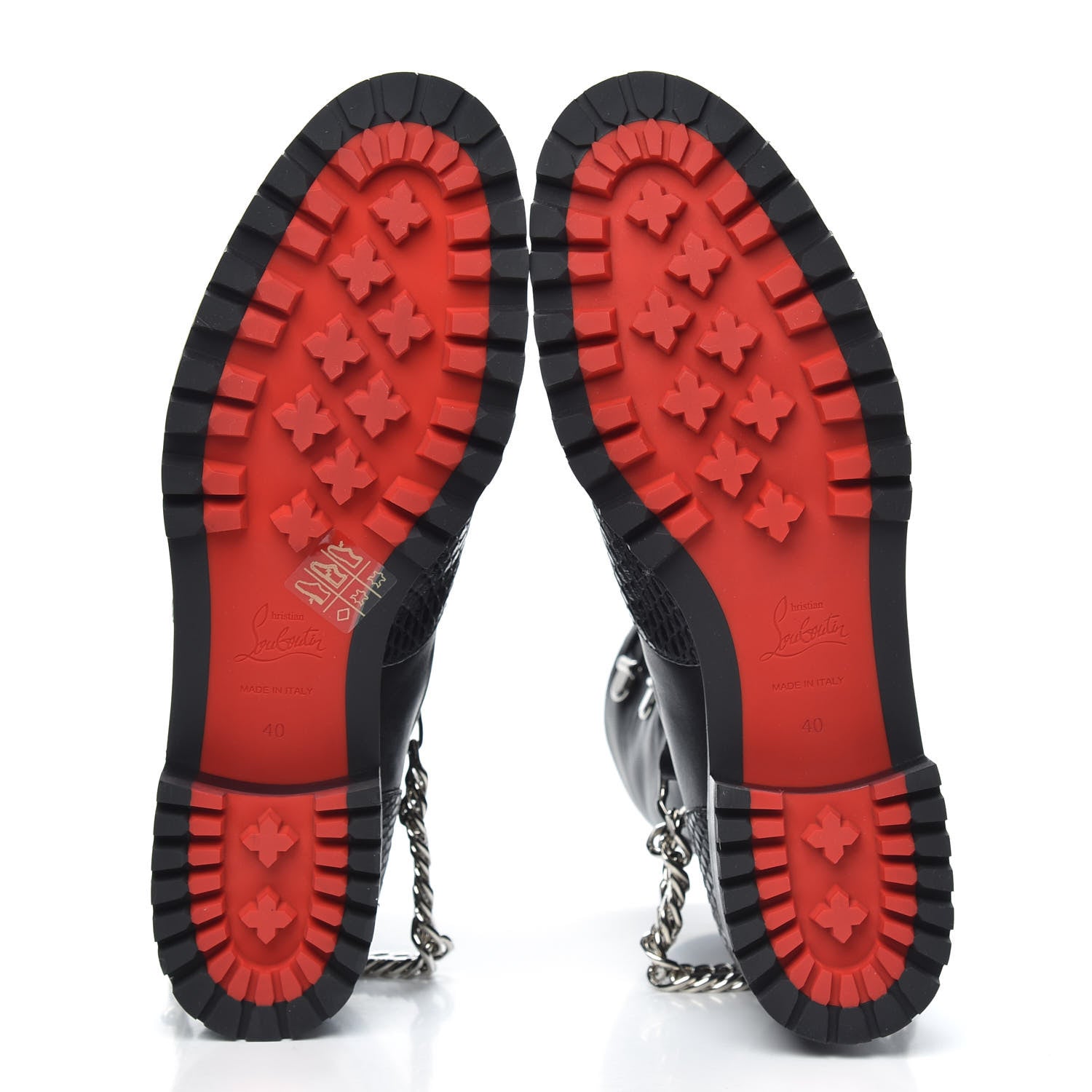 Christian Louboutin Calfskin Horse Guarda Flat Boot 40 Black 5 of 7