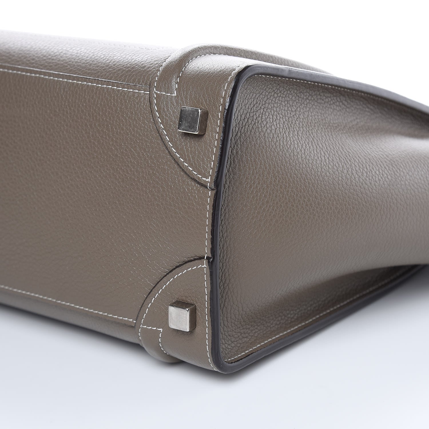 Celine Drummed Calfskin Micro Luggage Souris 10 of 11