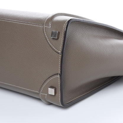 Celine Drummed Calfskin Micro Luggage Souris 10 of 11