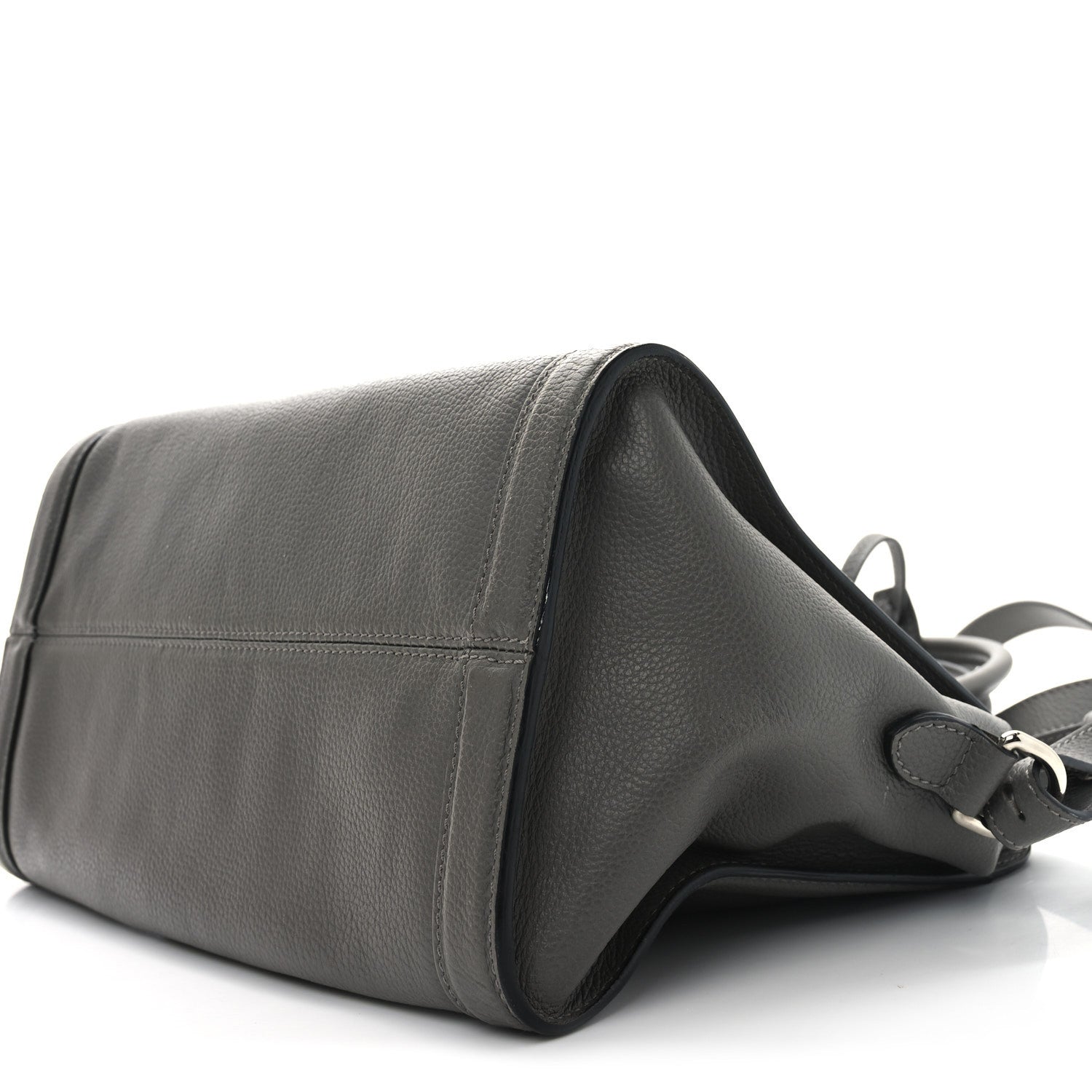 Alexander McQueen Pebbled Calfskin Small Skull Padlock Zip Around Tote Dark Grey 10 of 10
