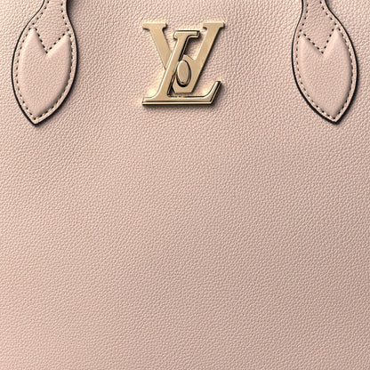 Louis Vuitton Grained Calfskin Lockme Shopper Greige 8 of 10