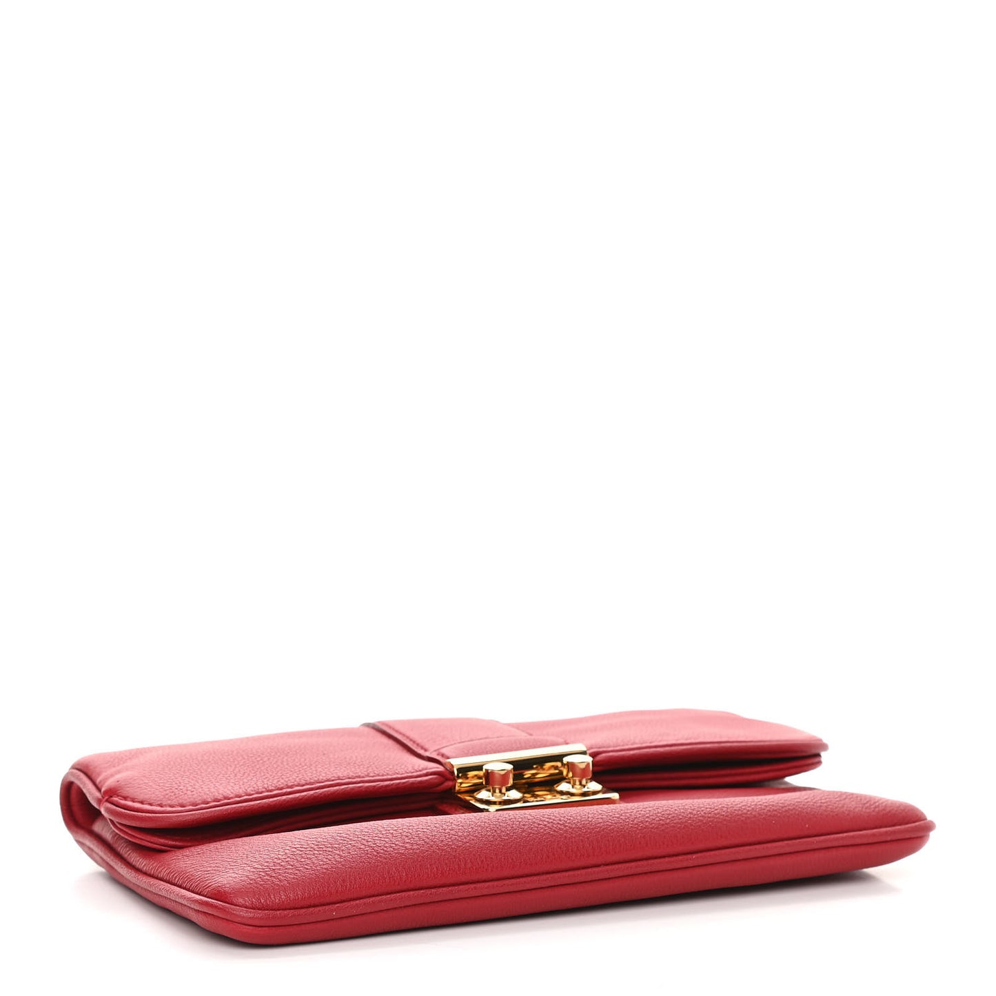 Calfskin Sofia Coppola Slim Clutch MM Cherry