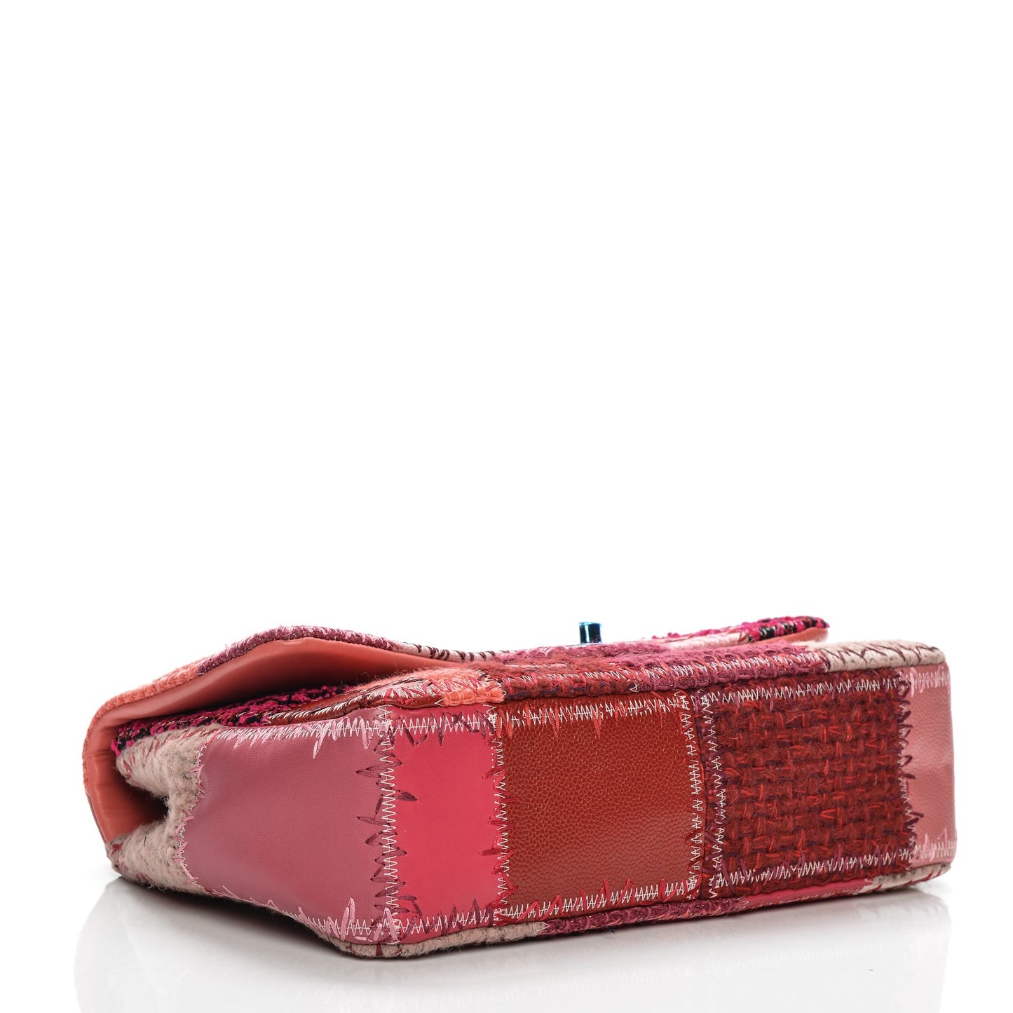 Tweed Patchwork Jumbo Single Flap Pink