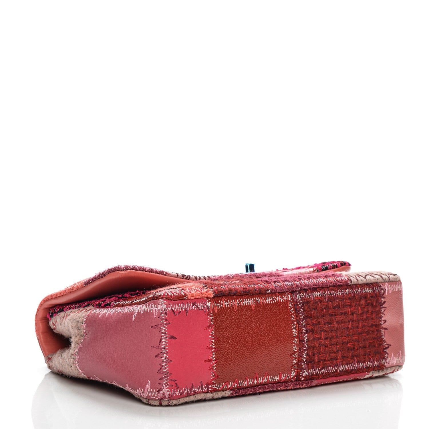 Chanel Tweed Patchwork Jumbo Single Flap Pink 4 of 8