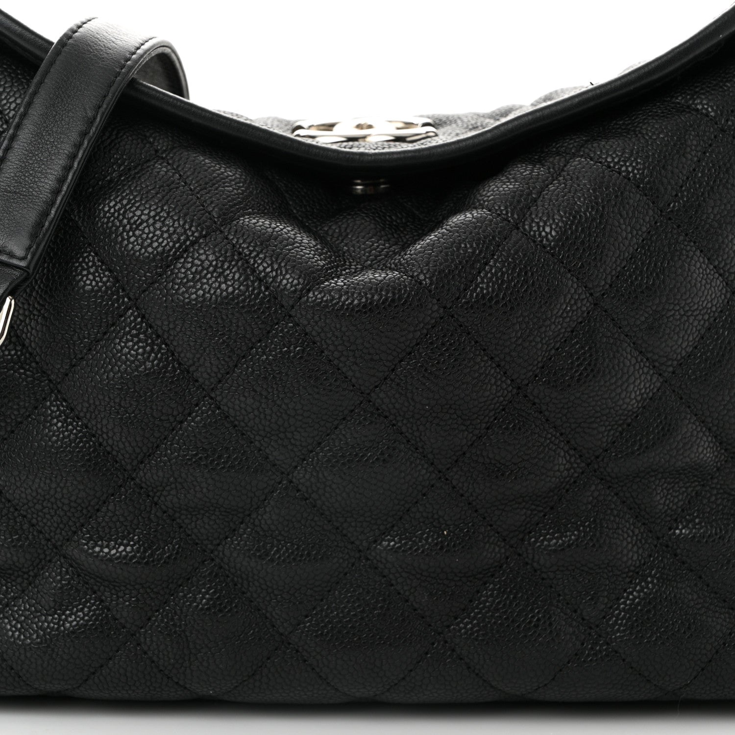 Chanel Caviar Quilted French Riviera Hobo Black 8 of 10