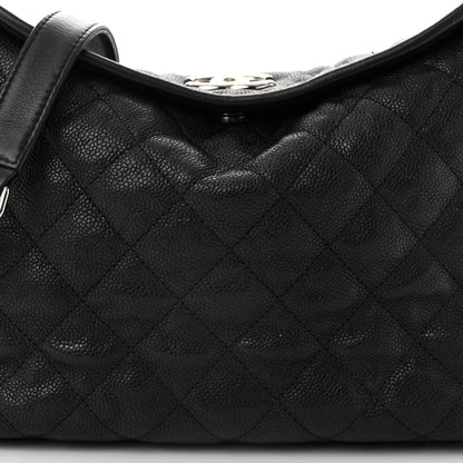 Chanel Caviar Quilted French Riviera Hobo Black 8 of 10