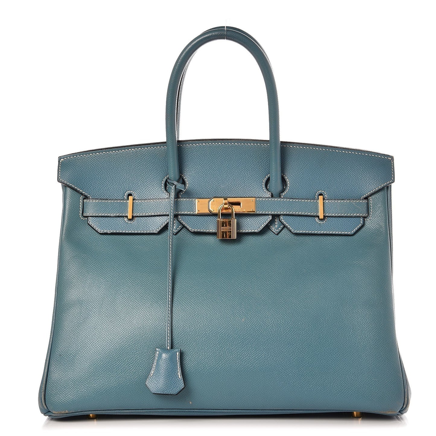 Epsom Birkin 35 Blue Jean