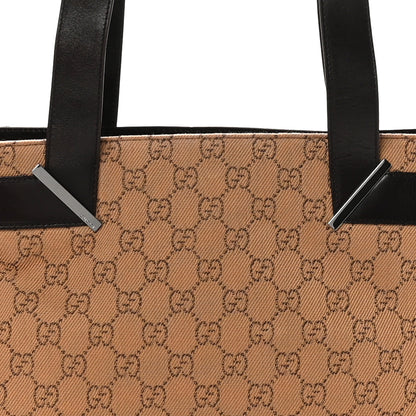 Gucci Denim Monogram Tote Dark Brown 8 of 10