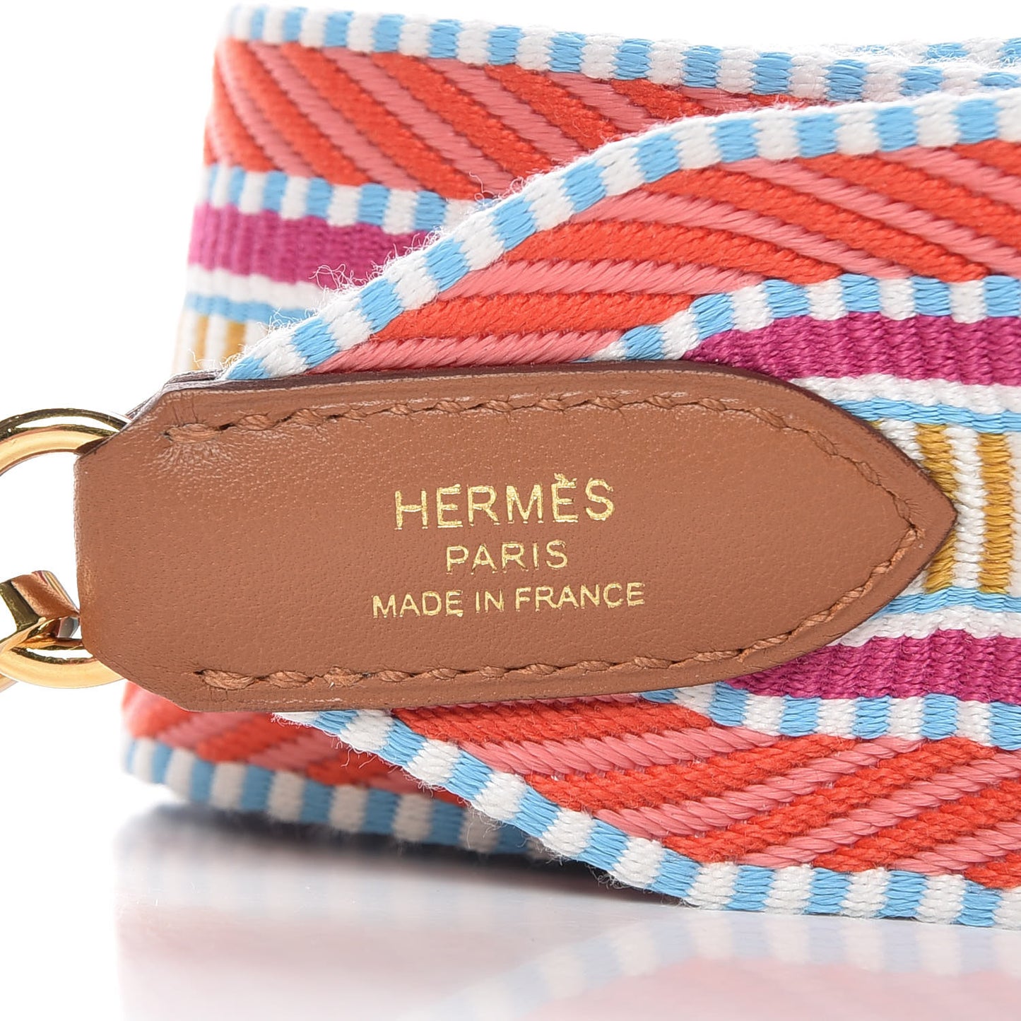 Toile Swift 50mm Sangle Cavale Shoulder Strap Capucine Magnolia Gold