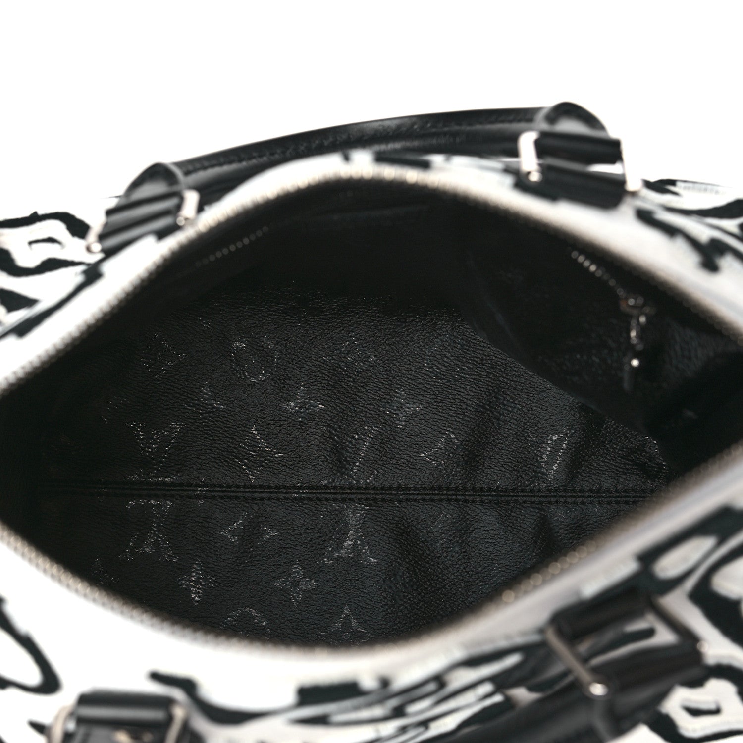 Louis Vuitton X UF Tufted Monogram Speedy Bandouliere 25 White Black 5 of 10
