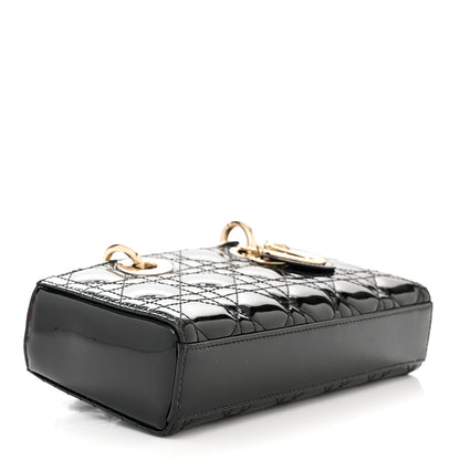 Christian Dior Patent Cannage Small Lady D-Joy Black 4 of 9