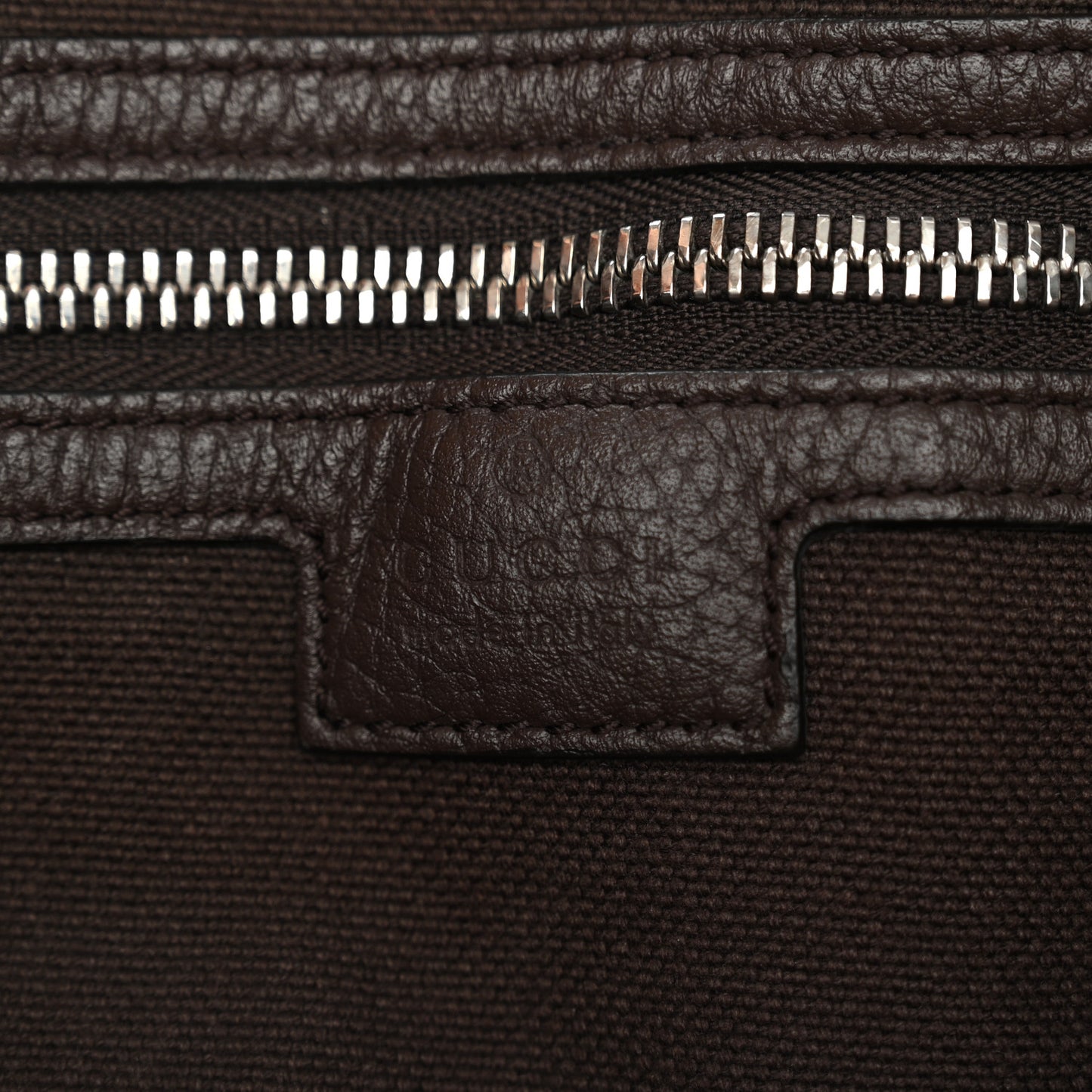 Monogram Calfskin Web Large Shoulder Bag Beige Brown
