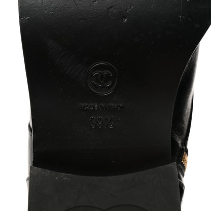 Chanel Patent Cap Toe Lace Up Combat Boots 39.5 Black 8 of 8