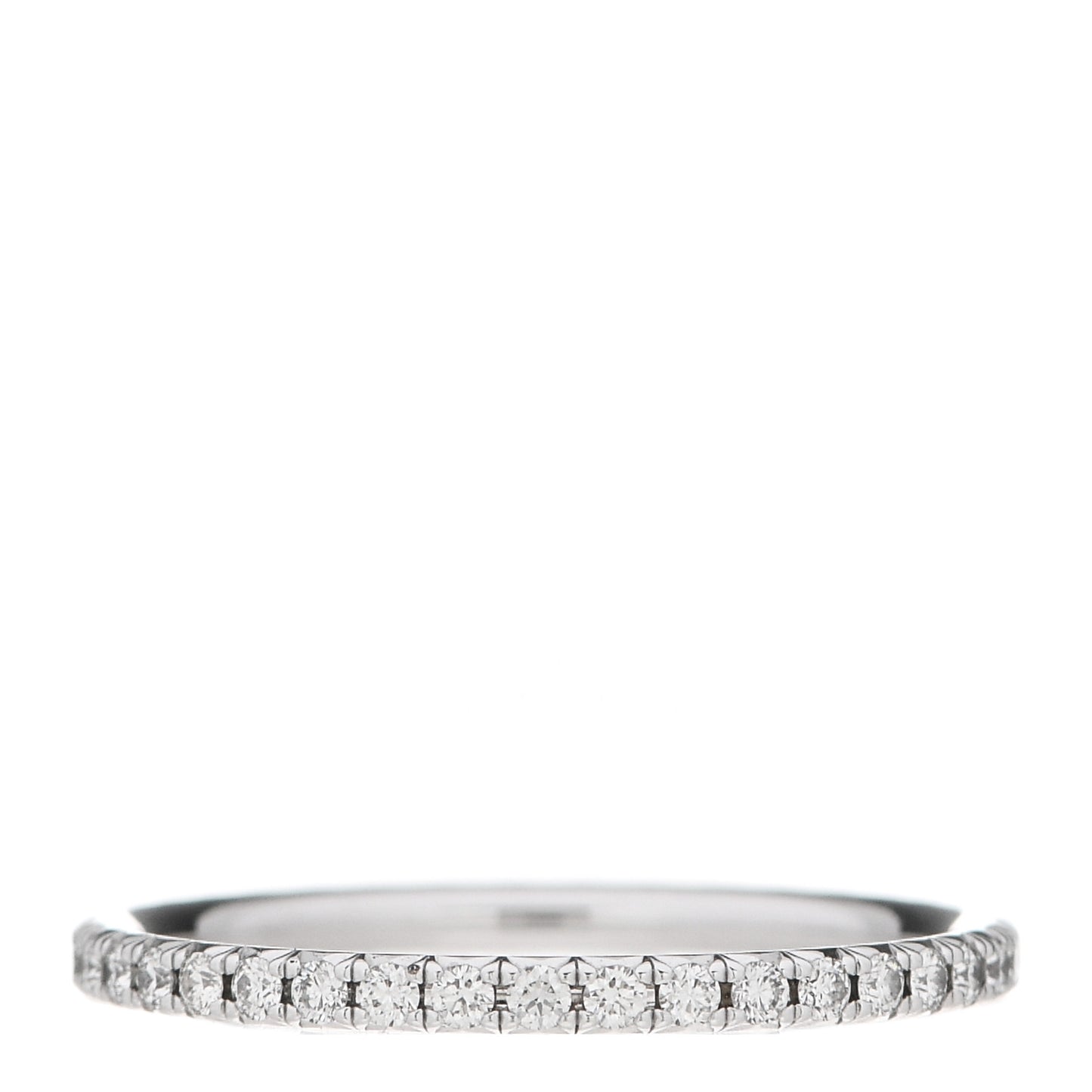 18K White Gold Diamond Metro Band Ring 48 4.5