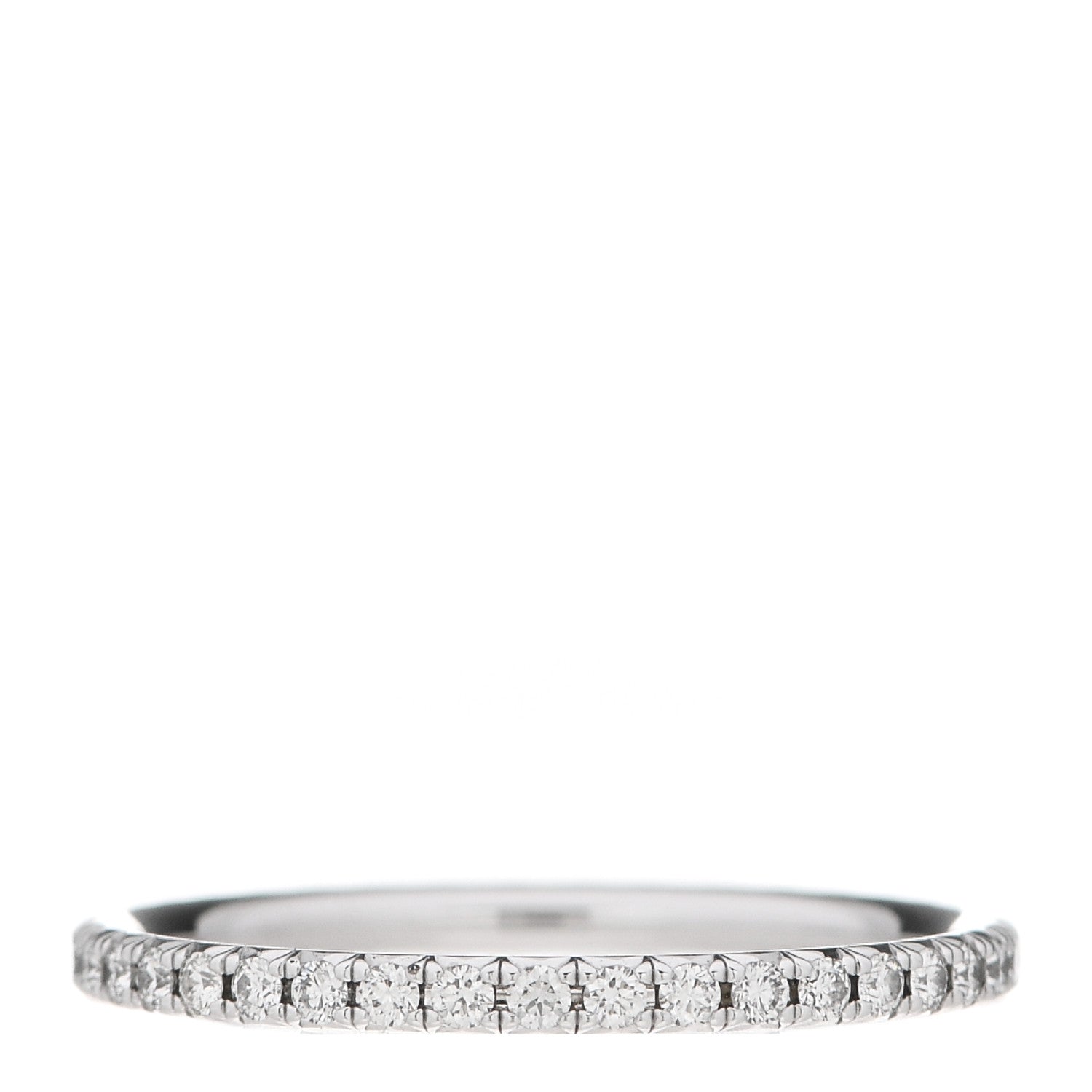 Tiffany 18K White Gold Diamond Metro Band Ring 48 4.5 3 of 6