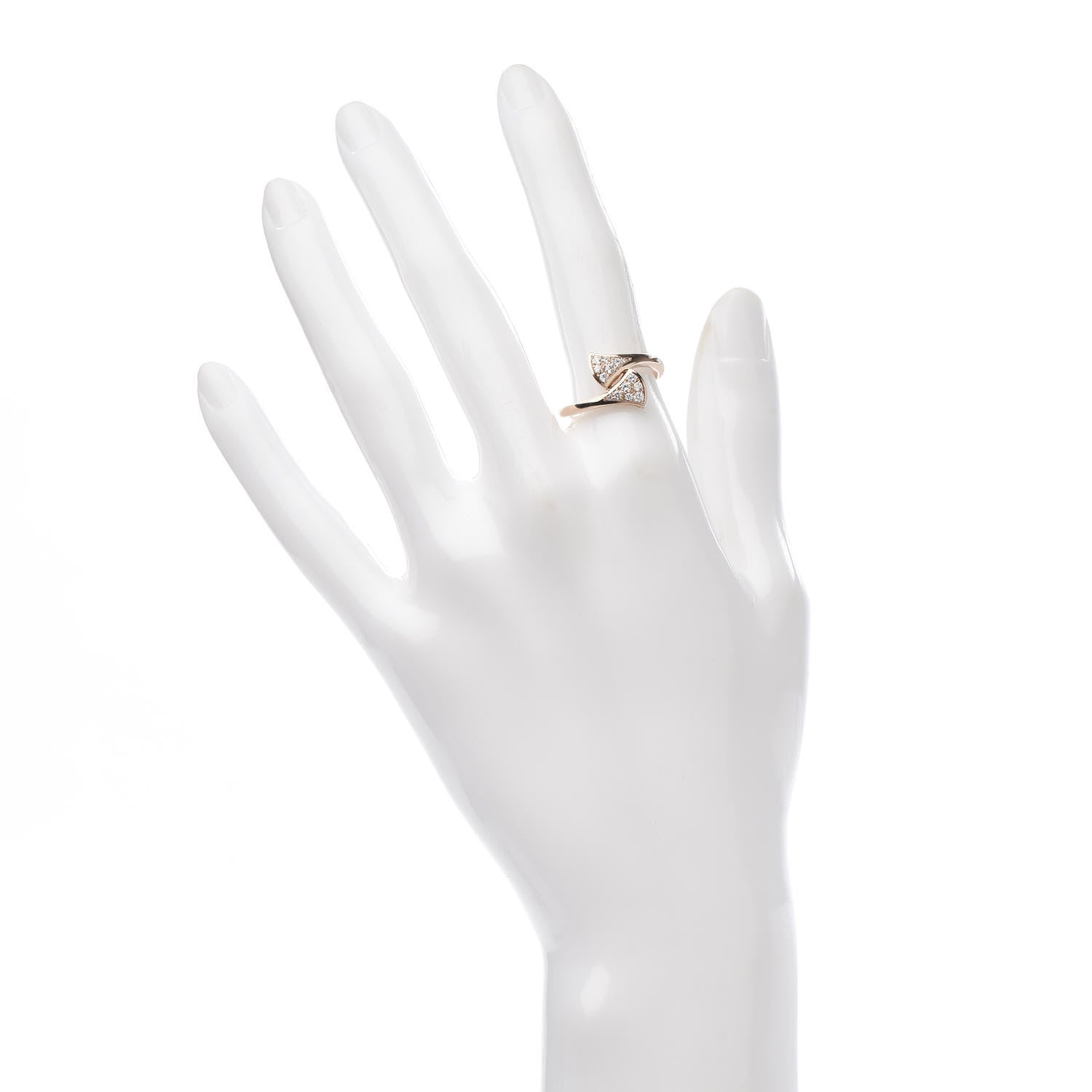 Bulgari 18K Rose Gold Diamond Divas' Dream Ring 55 7.25 2 of 7