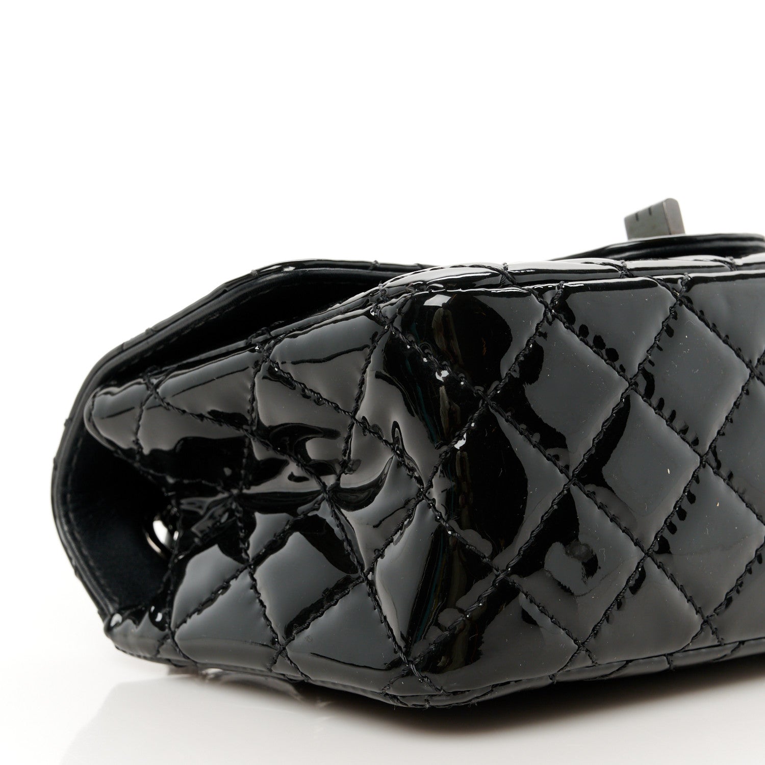 Chanel Patent Calfskin Quilted 2.55 Reissue Mini Flap So Black 9 of 10