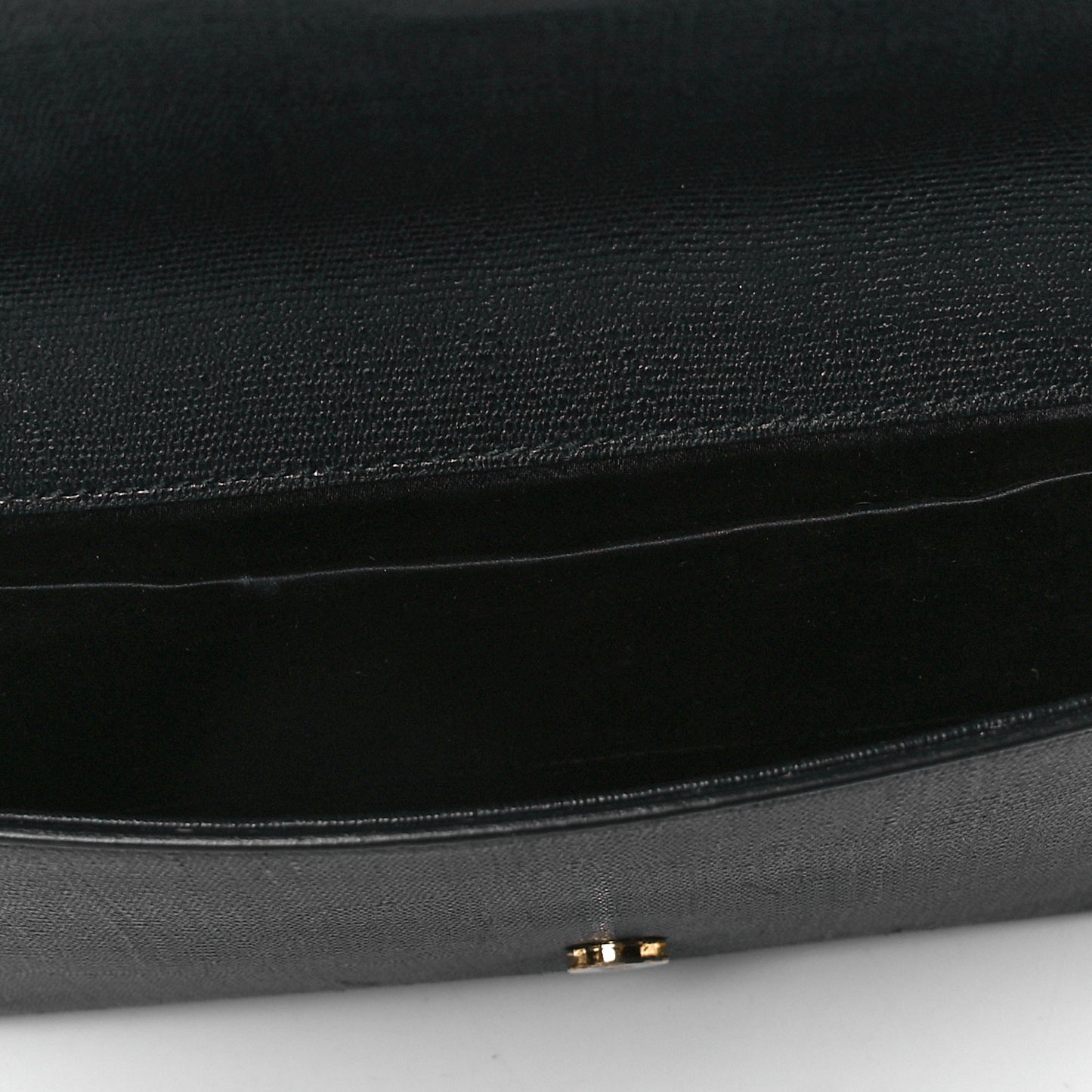 Textured Calfskin Classic Y Ligne Clutch Black