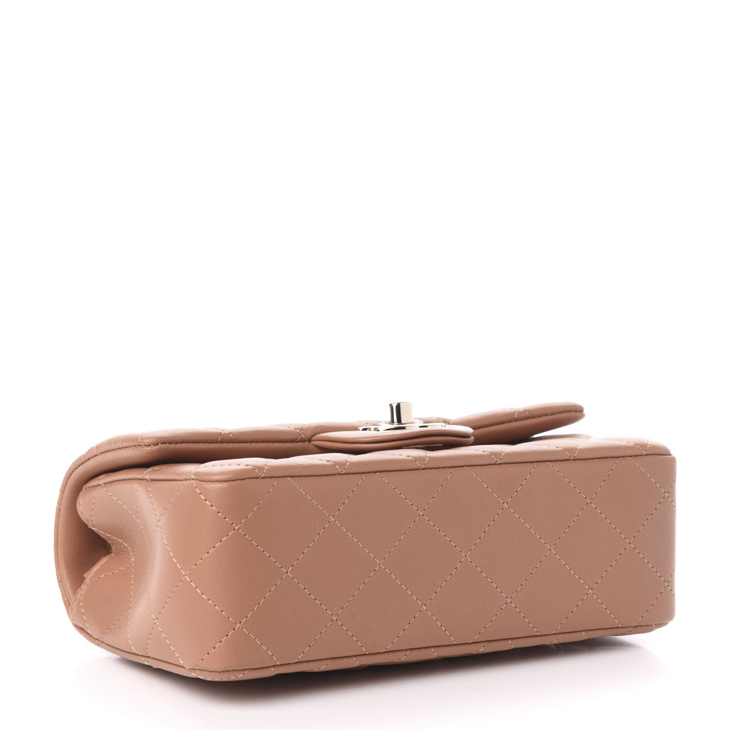 Chanel Lambskin Quilted Mini Rectangular Flap Brown 4 of 10