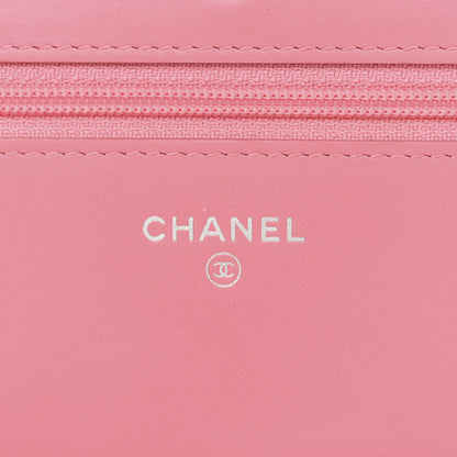 Chanel Patent Quilted Wallet On Chain WOC Coral 6 of 18