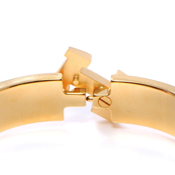 Hermes Enamel Narrow Clic Clac H Bracelet PM White 5 of 5