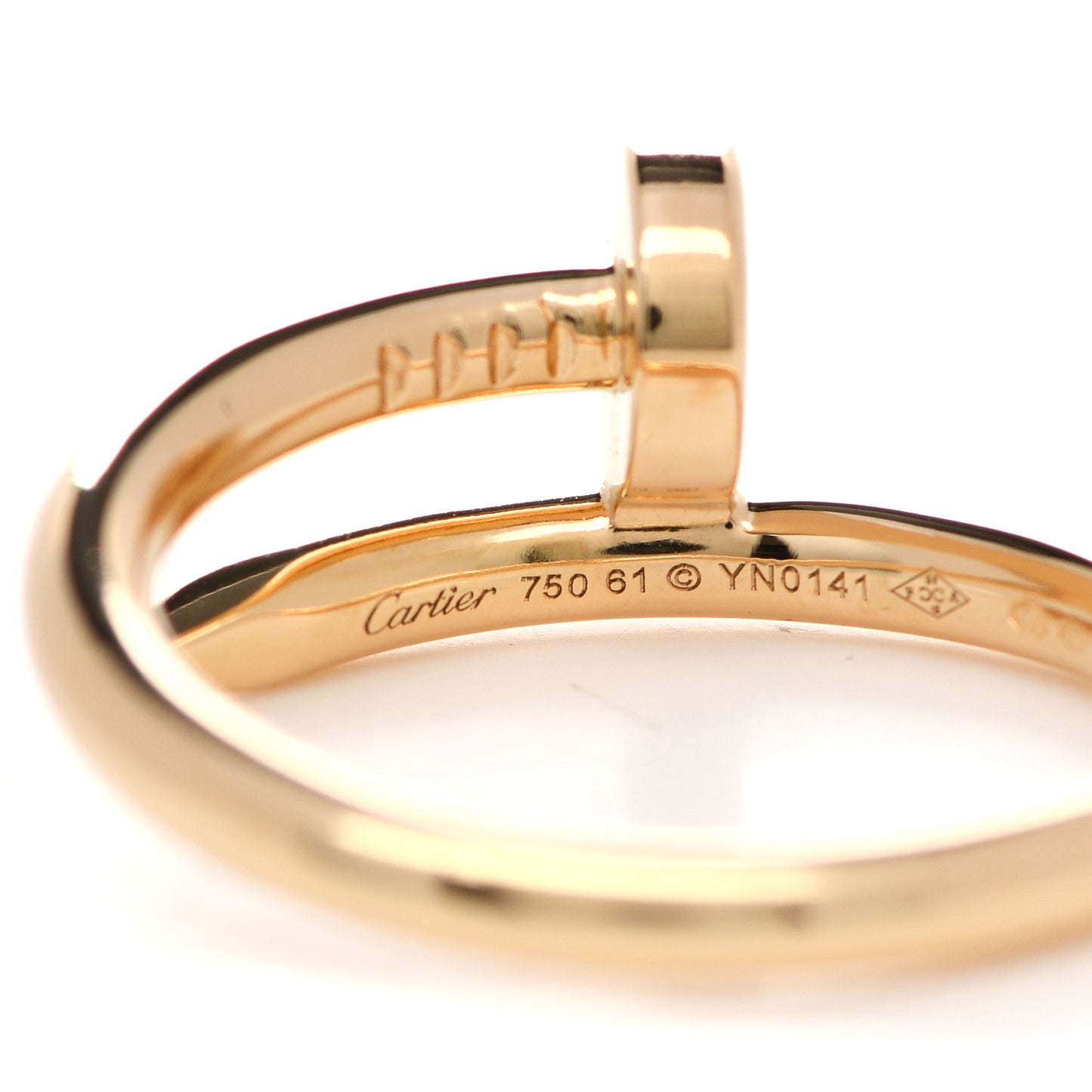 18K Yellow Gold Juste Un Clou Ring 61 9.5