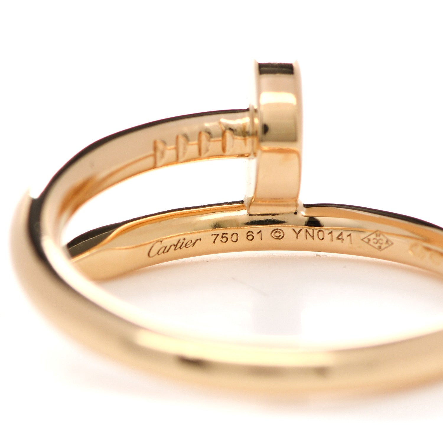Cartier 18K Yellow Gold Juste Un Clou Ring 61 9.5 4 of 4